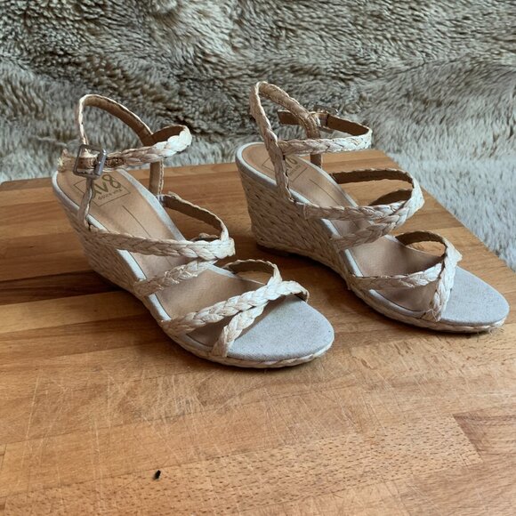 Rattan Woven Strappy Wedge Sandals by DV8 Dolce Vita Women's Size 8 - Picture 3 of 6